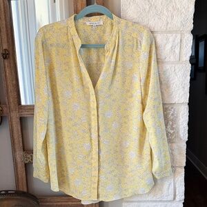 Rose & Olive Yellow and White Floral Blouse